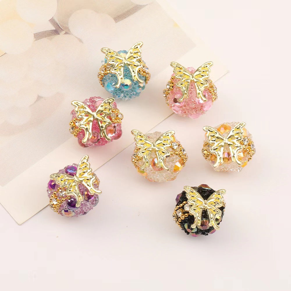 Butterfly diamond bead